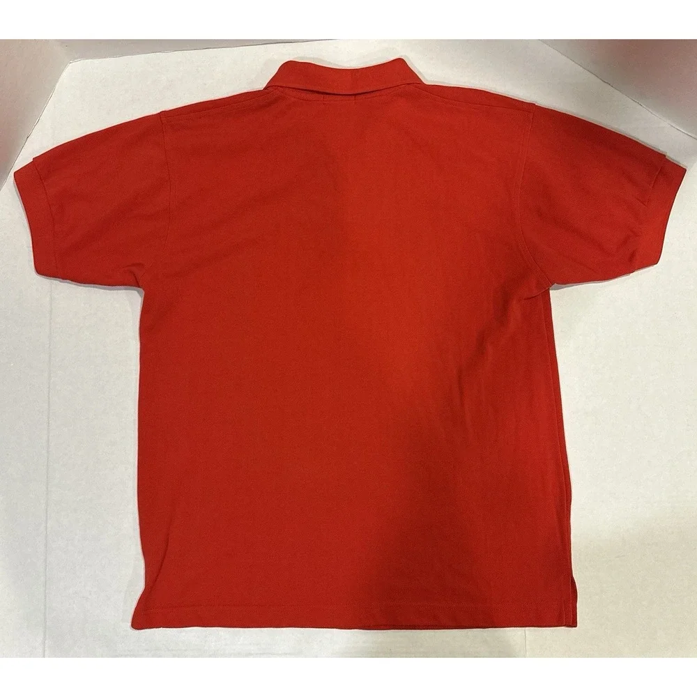 Polo Ralph Lauren Polo Shirt Men's Size Large Red Short Sleeve Blue Horse